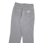 CARHARTT Mens Jeans Grey Relaxed Straight Denim Medium W26 L27 Workwear