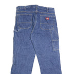 DICKIES Mens Regular Fit Blue Denim Jeans W36 L32 Workwear Cotton Blend Zip