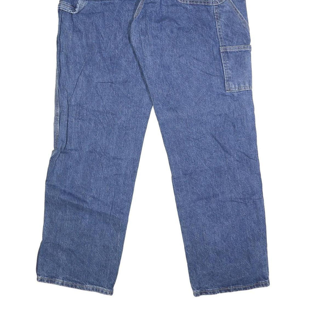 DICKIES Mens Regular Fit Blue Denim Jeans W36 L32 Workwear Cotton Blend Zip