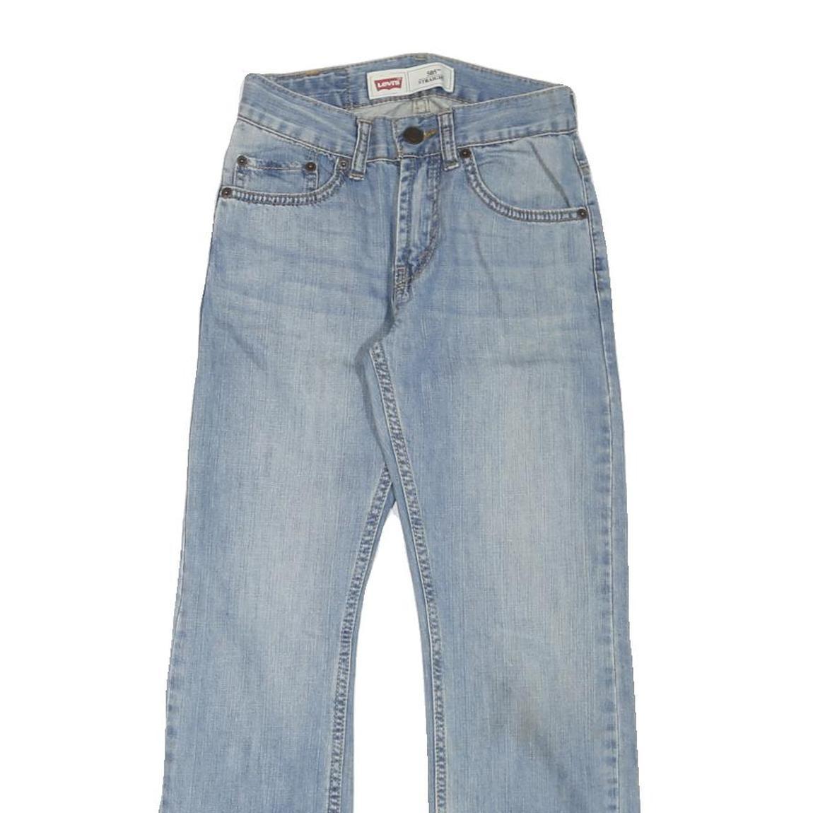 LEVI'S Womens Blue Regular Straight Denim Light W23 L25 Zip Jeans Casual