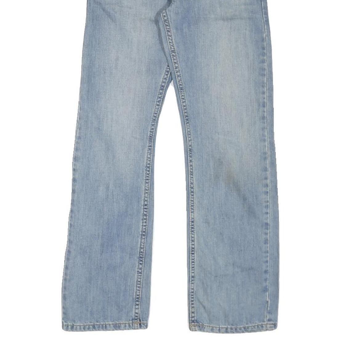 LEVI'S Womens Blue Regular Straight Denim Light W23 L25 Zip Jeans Casual