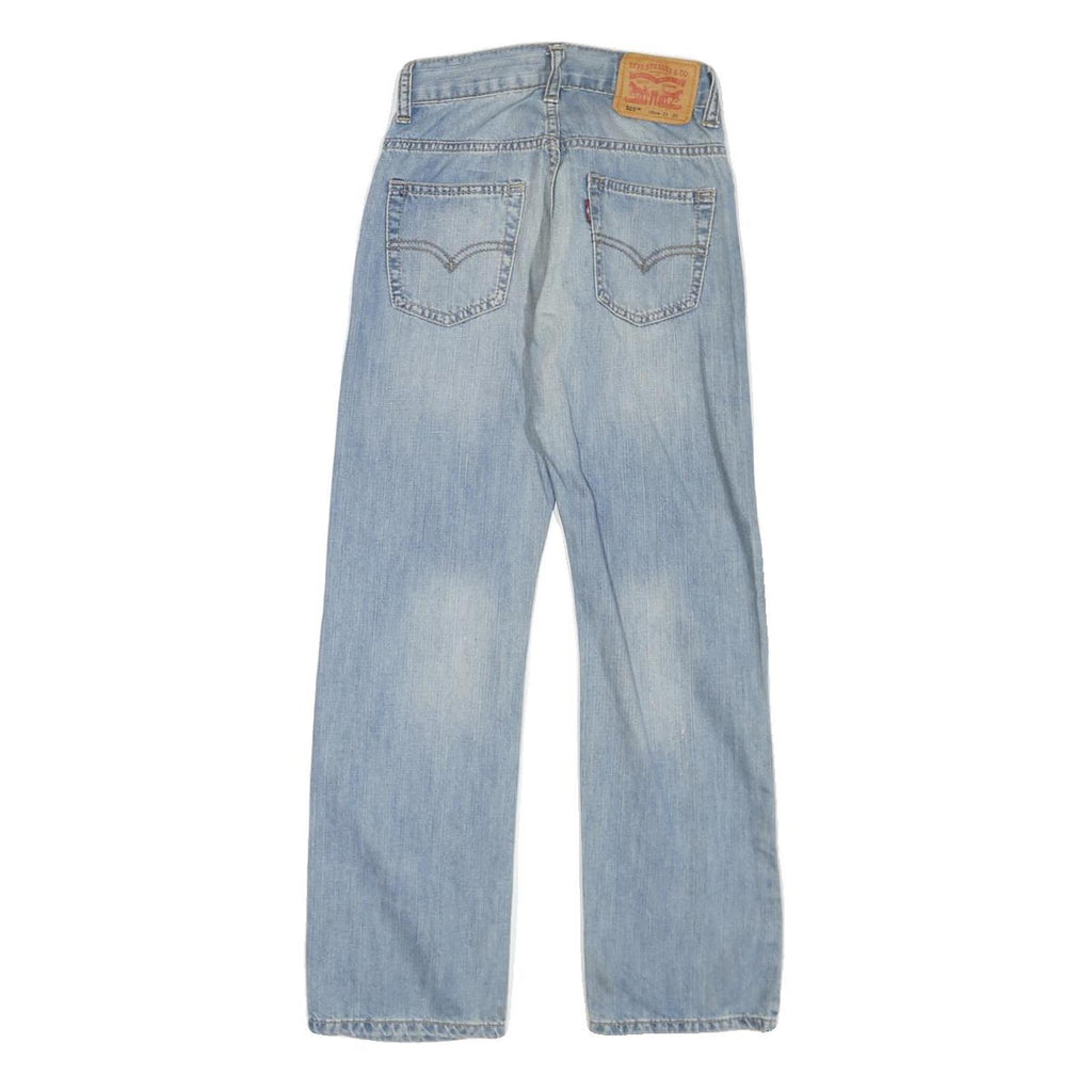 LEVI'S Womens Blue Regular Straight Denim Light W23 L25 Zip Jeans Casual