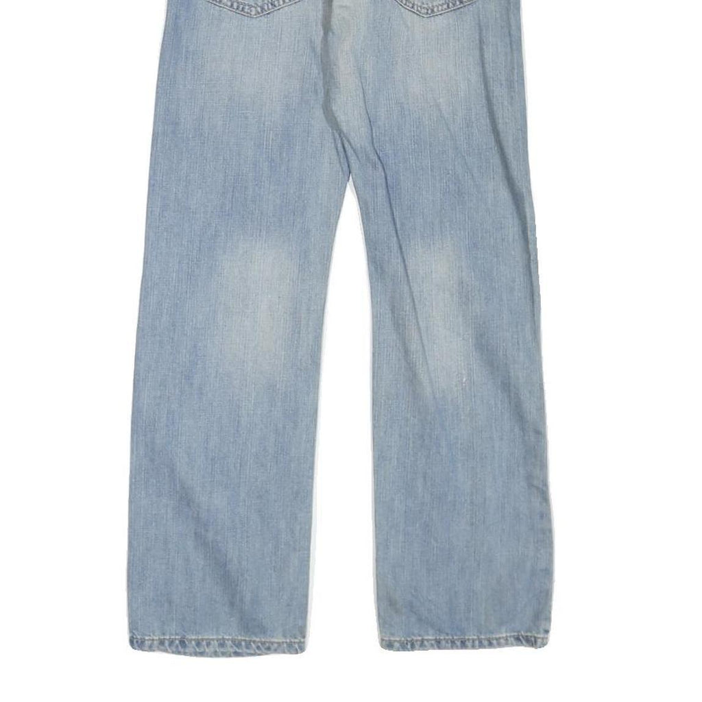 LEVI'S Womens Blue Regular Straight Denim Light W23 L25 Zip Jeans Casual