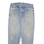 CARHARTT Mens Relaxed Light Denim Cotton Blend Zip Jeans W36 L32 Workwear