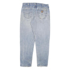 CARHARTT Mens Relaxed Light Denim Cotton Blend Zip Jeans W36 L32 Workwear