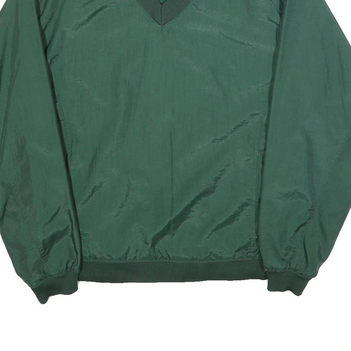 CHAMPION Mens Green Pullover V-Neck Sweatshirt M Lightweight Sportswear
