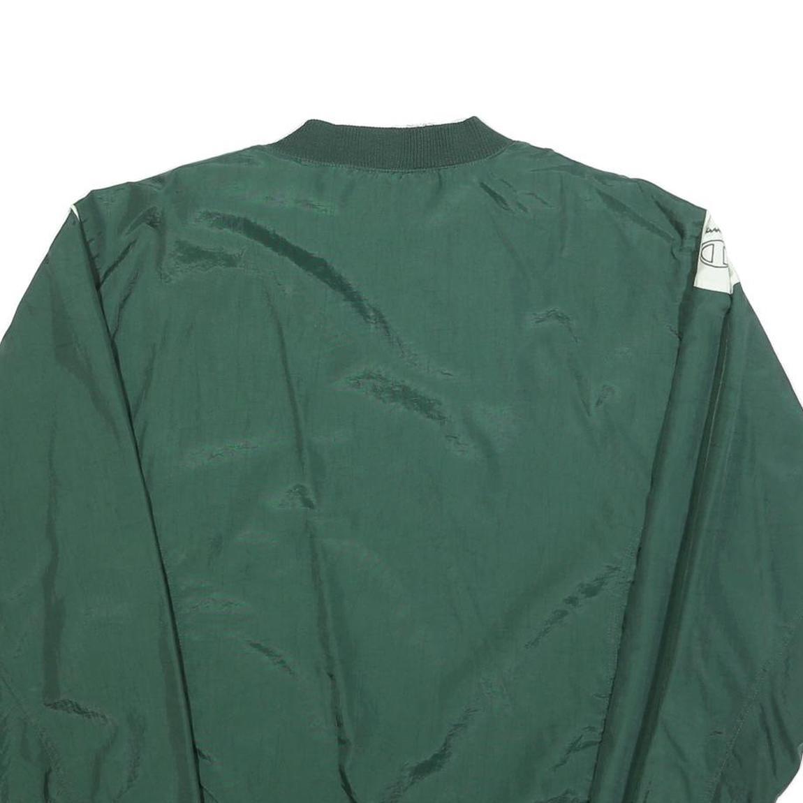 CHAMPION Mens Green Pullover V-Neck Sweatshirt M Lightweight Sportswear