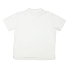 NAUTICA Mens White Short Sleeve Plain Polo Shirt L Cotton Blend Casual Classic