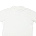 NAUTICA Mens White Short Sleeve Plain Polo Shirt L Cotton Blend Casual Classic