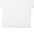 NAUTICA Mens White Short Sleeve Plain Polo Shirt L Cotton Blend Casual Classic