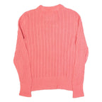 SUPERDRY Womens Jumper Pink Cable Knit XS