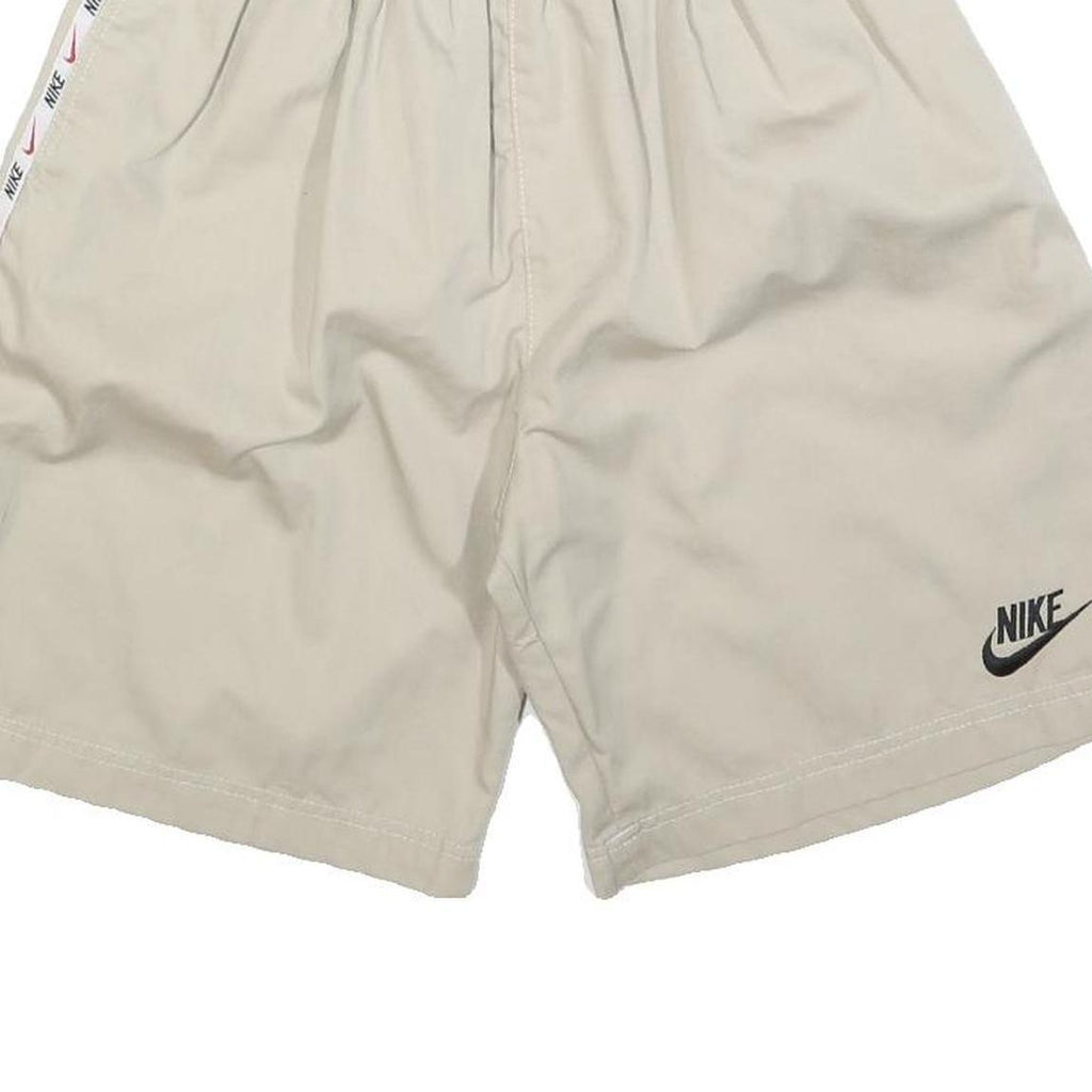 NIKE Womens Shorts Beige Casual Plain S W26 Cotton Blend Lightweight