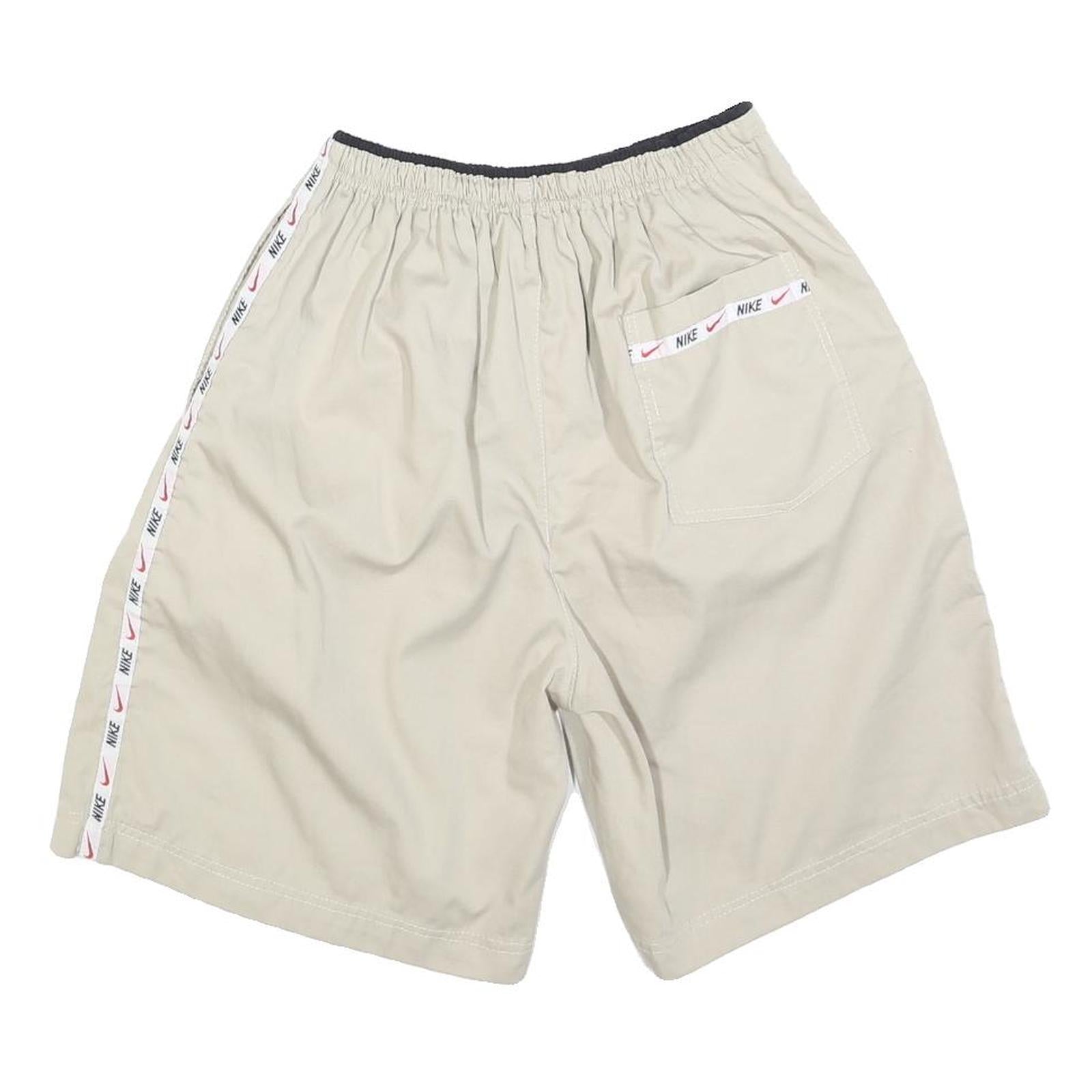 NIKE Womens Shorts Beige Casual Plain S W26 Cotton Blend Lightweight