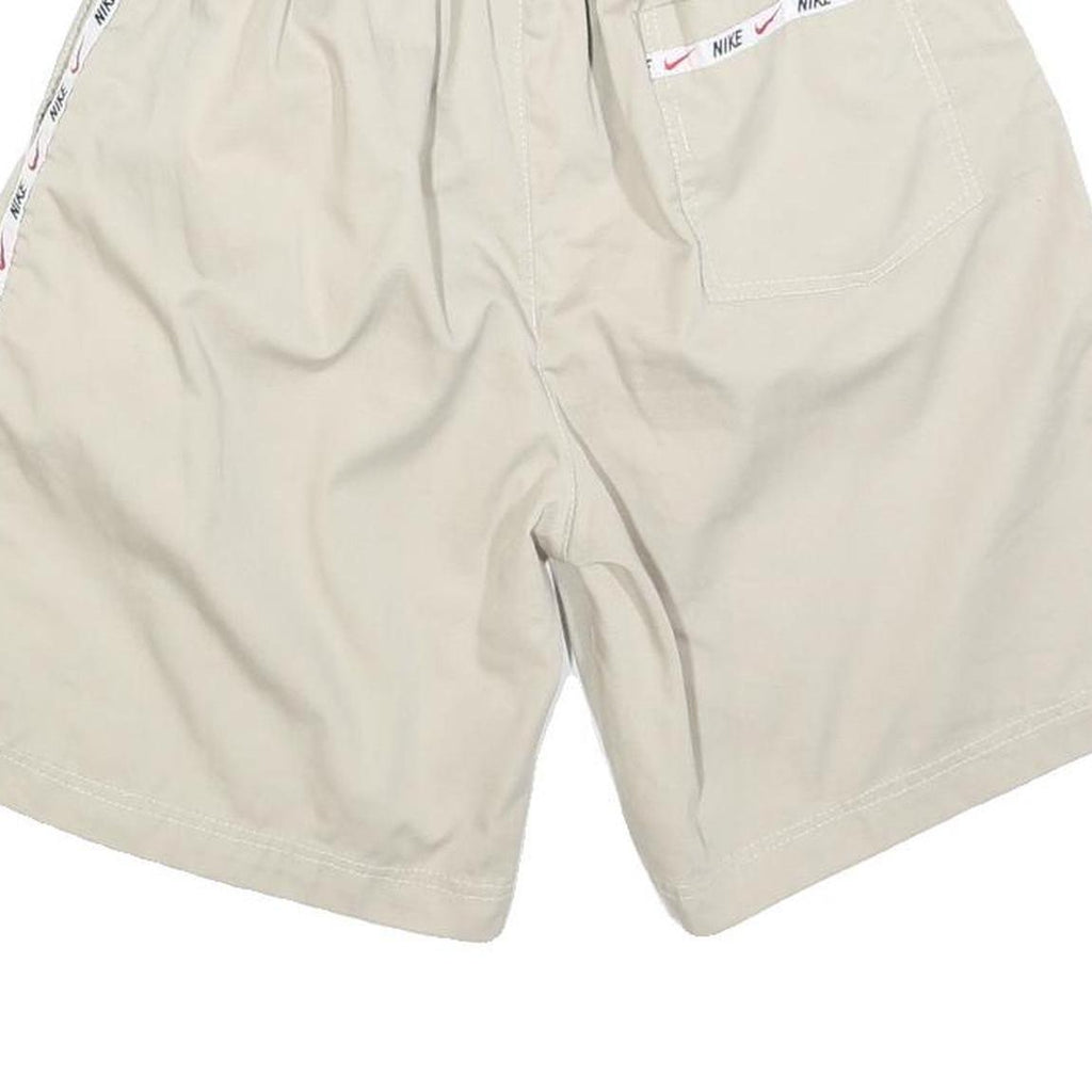 NIKE Womens Shorts Beige Casual Plain S W26 Cotton Blend Lightweight