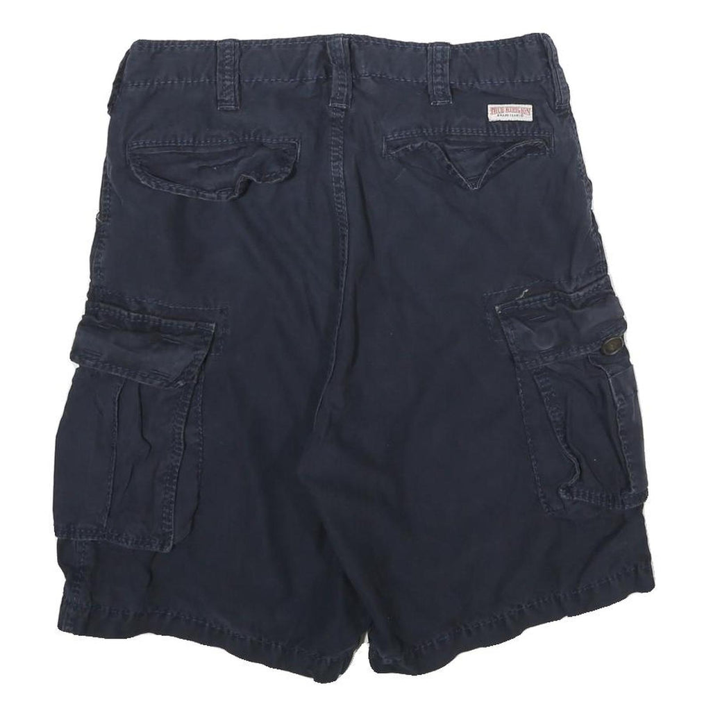 TRUE RELIGION Mens Shorts Blue Cargo Classic S W29 Pocketed Casual