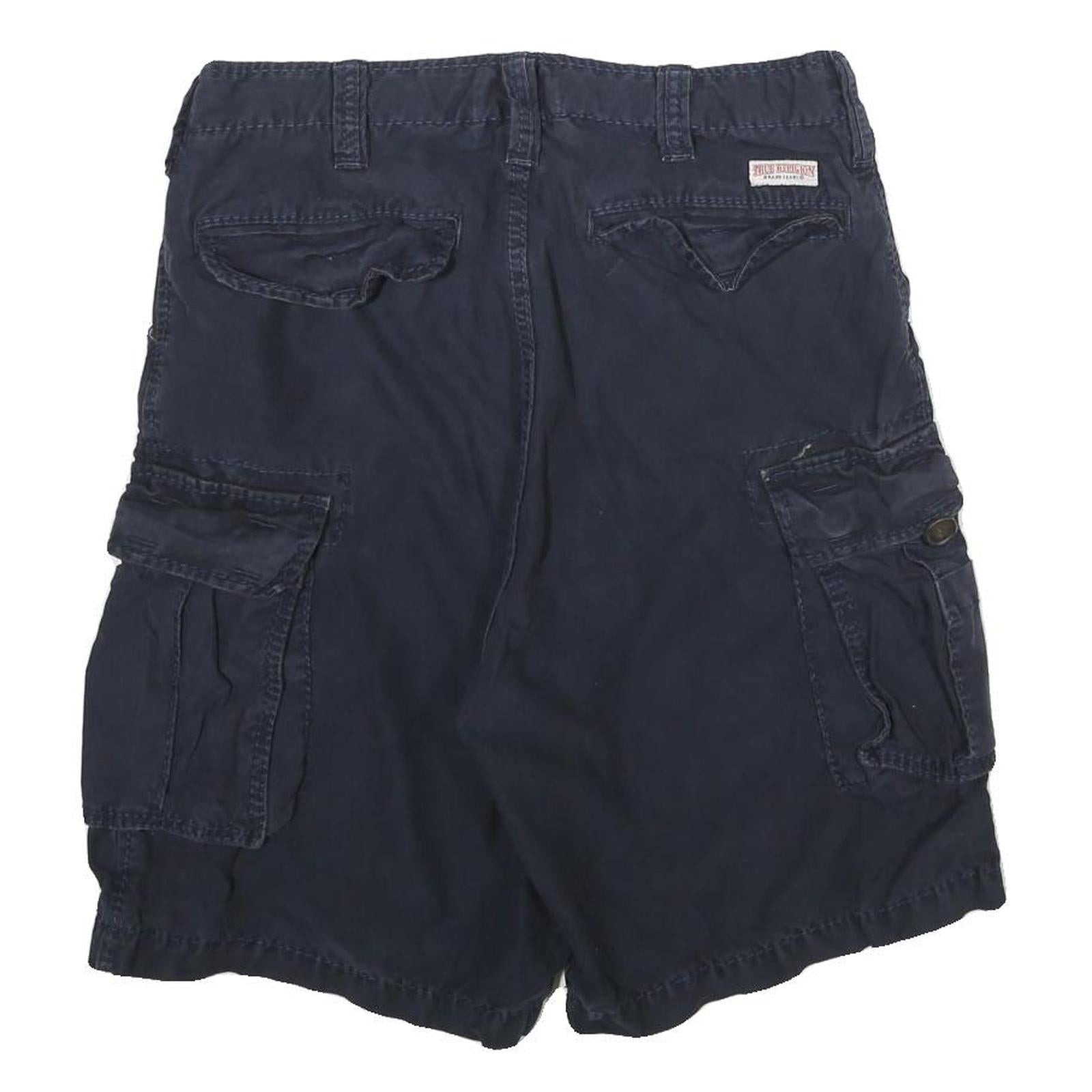 TRUE RELIGION Mens Shorts Blue Cargo Classic S W29 Pocketed Casual