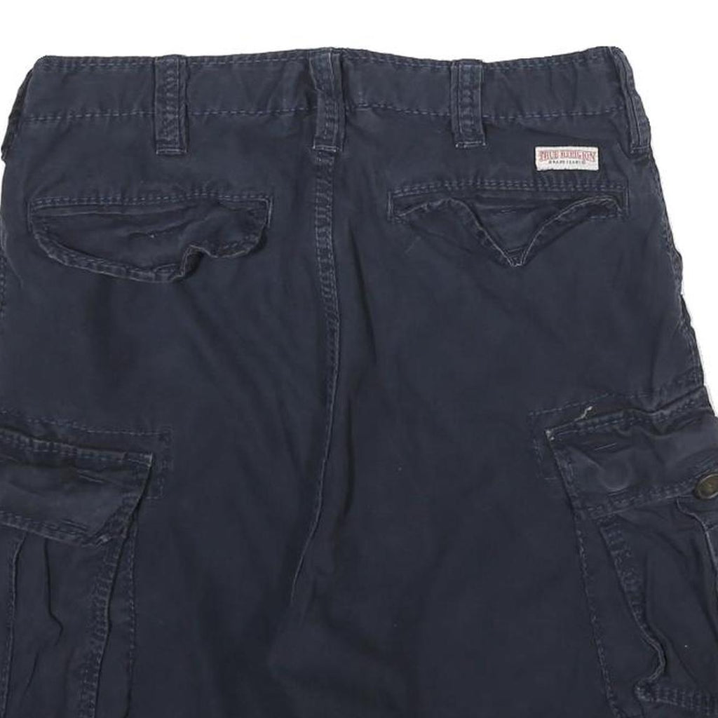 TRUE RELIGION Mens Shorts Blue Cargo Classic S W29 Pocketed Casual