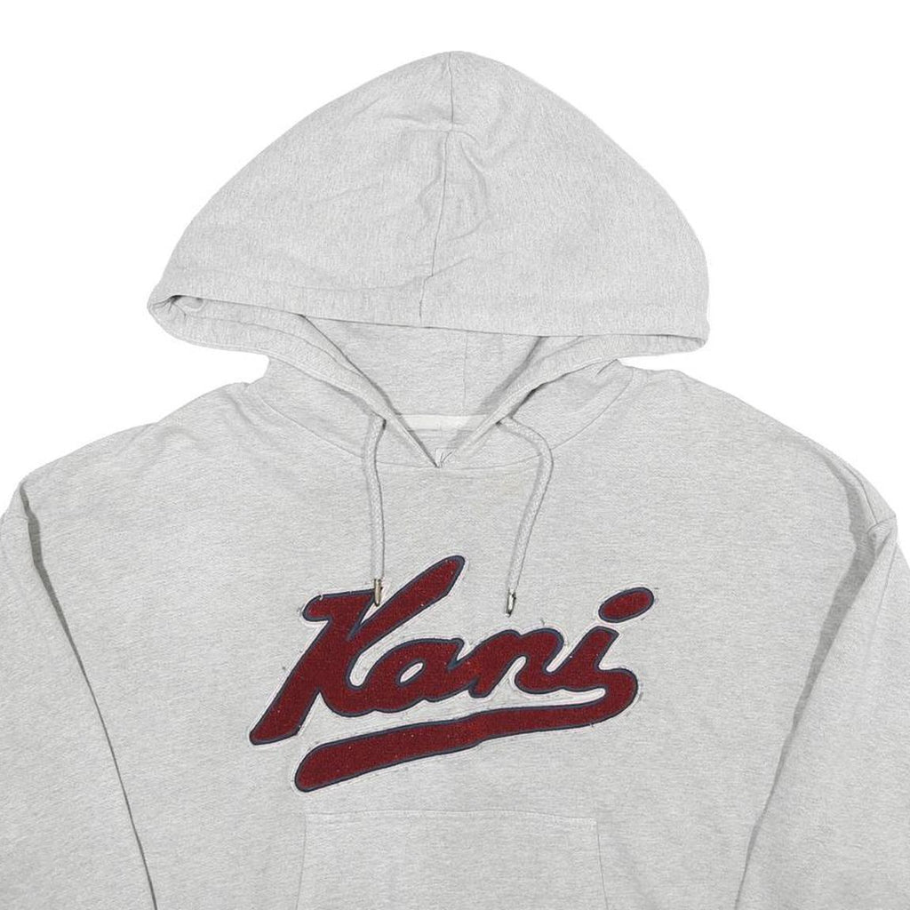 KARL KANI Womens Grey Hoodie M Kani Logo Pullover Cotton Blend Casual
