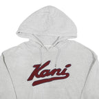 KARL KANI Womens Grey Hoodie M Kani Logo Pullover Cotton Blend Casual