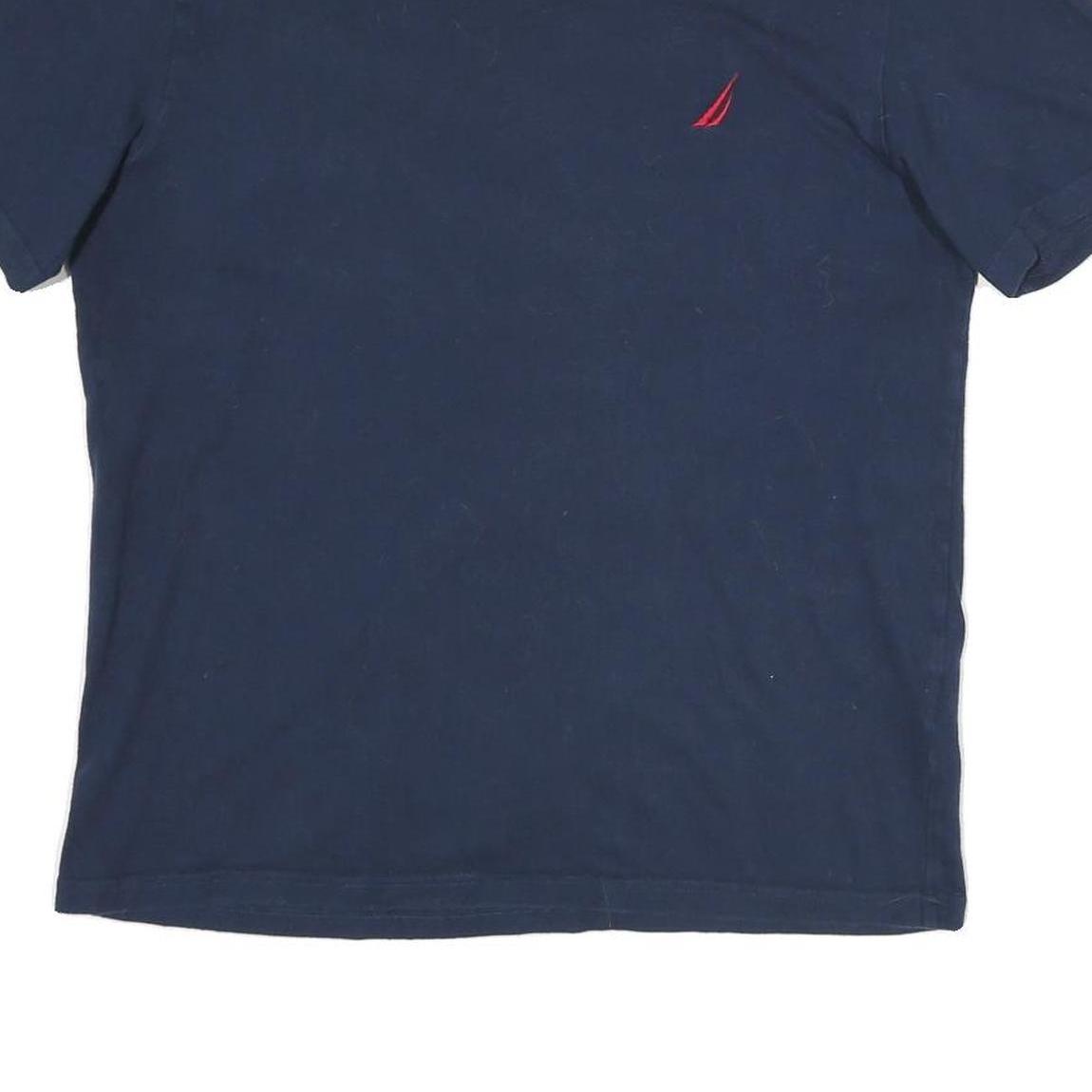 NAUTICA Mens Navy Blue Cotton T-Shirt M Short Sleeve Crew Neck Classic Fit