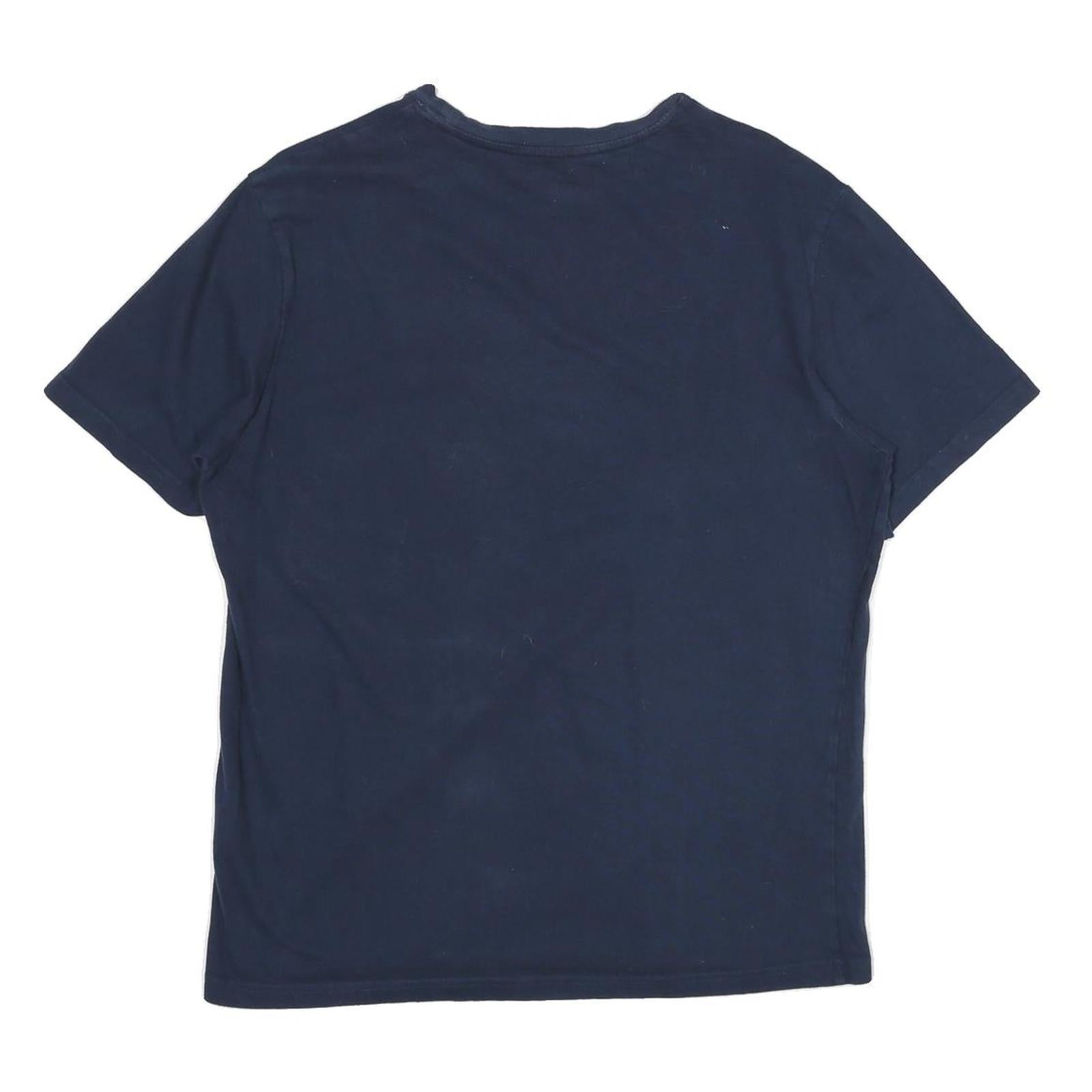 NAUTICA Mens Navy Blue Cotton T-Shirt M Short Sleeve Crew Neck Classic Fit