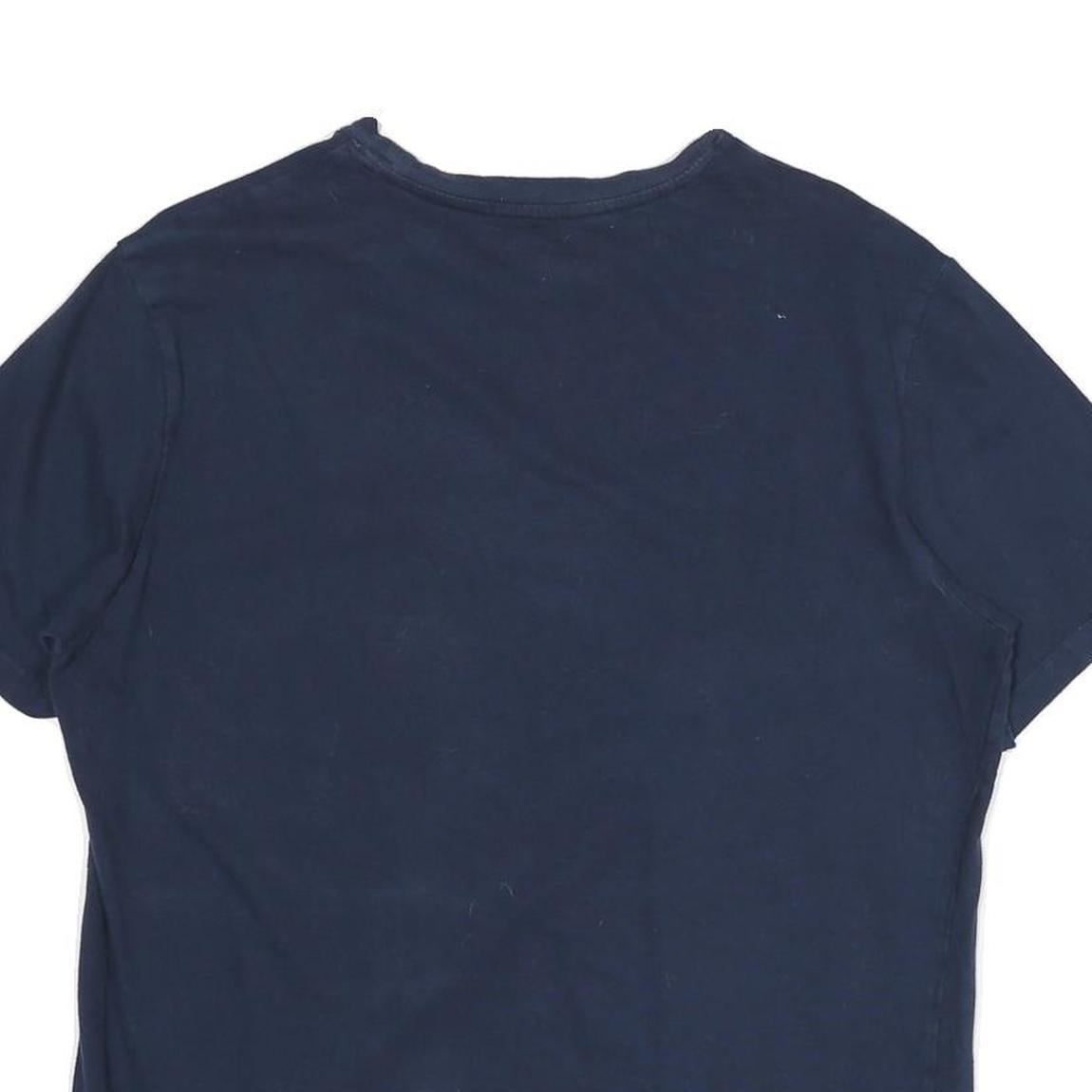 NAUTICA Mens Navy Blue Cotton T-Shirt M Short Sleeve Crew Neck Classic Fit