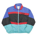 PENGUIN SPORT Mens Blue Red Black & Aqua Nylon Track Jacket M Lightweight Zip