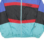 PENGUIN SPORT Mens Blue Red Black & Aqua Nylon Track Jacket M Lightweight Zip
