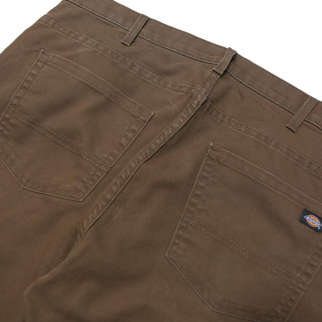 DICKIES Mens Regular Fit Brown Cotton Blend Regular Leg Trousers W38 L30