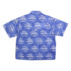 DAYS CATCH Mens Blue & White Pattern Short Sleeve Shirt L Casual Lightweight