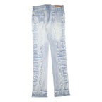 EVOLUTION IN DESIGN Womens Regular Fit Blue Denim Light Wash W30 L35 Frayed Trim