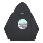 LEVI'S Womens Black Graphic Pullover Hoodie L Cotton Blend Casual Wear