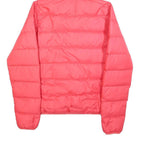 JACK WOLFSKIN Womens Red Puffer Jacket S Hooded Slim Fit Woven Polyester Blend