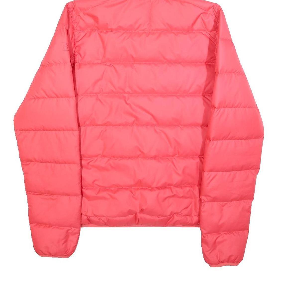 JACK WOLFSKIN Womens Red Puffer Jacket S Hooded Slim Fit Woven Polyester Blend