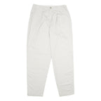 LEE Womens Cotton Blend White Classic Straight Trousers W30 L32 Zip Closure