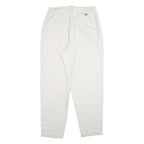 LEE Womens Cotton Blend White Classic Straight Trousers W30 L32 Zip Closure