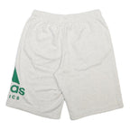 ADIDAS Mens Shorts White Green Logo Casual L W30 Cotton Blend Athletic
