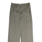 ARMANI COLLEZIONI Womens Cotton Blend Grey Regular Straight Trousers W32 L35