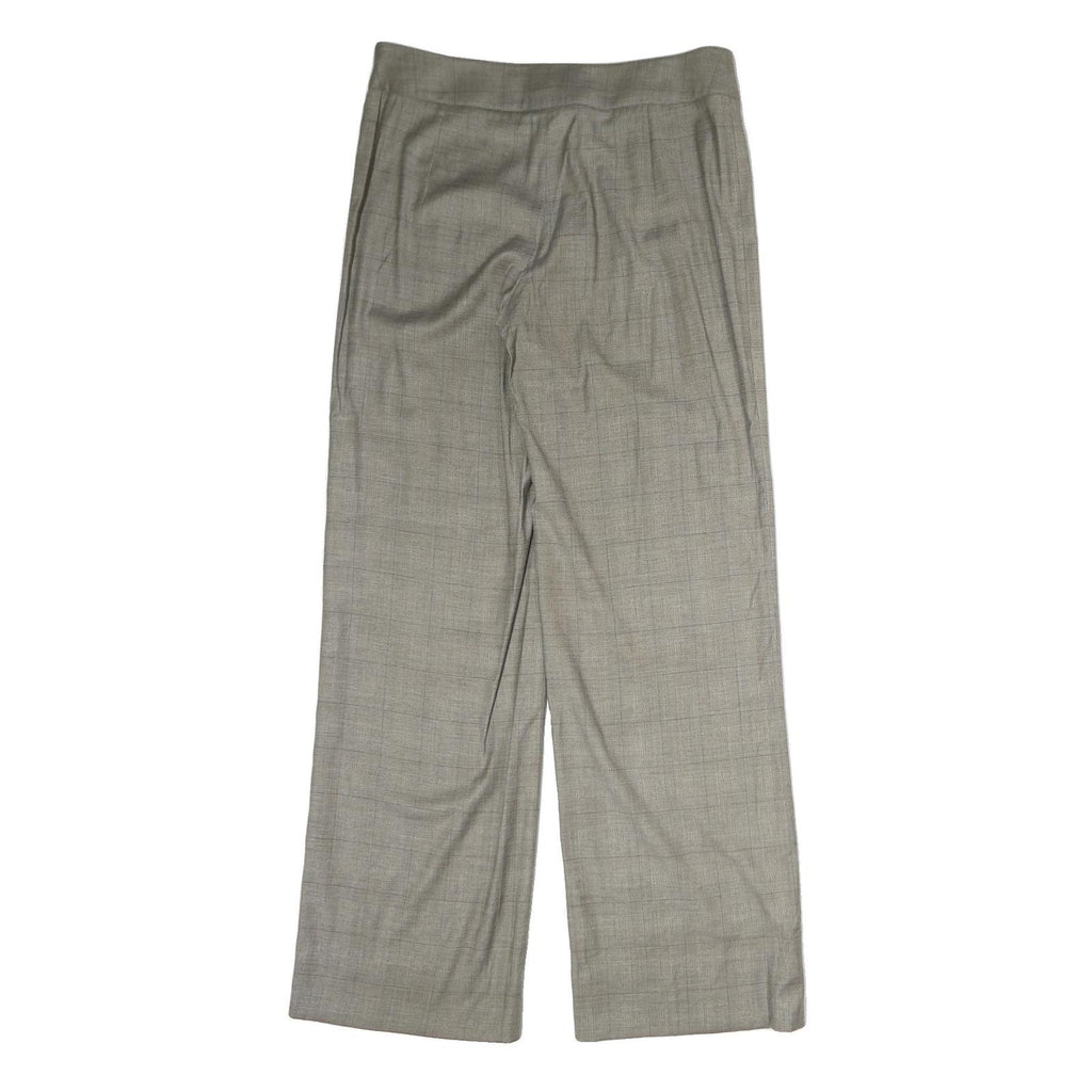 ARMANI COLLEZIONI Womens Cotton Blend Grey Regular Straight Trousers W32 L35