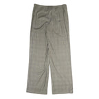 ARMANI COLLEZIONI Womens Cotton Blend Grey Regular Straight Trousers W32 L35