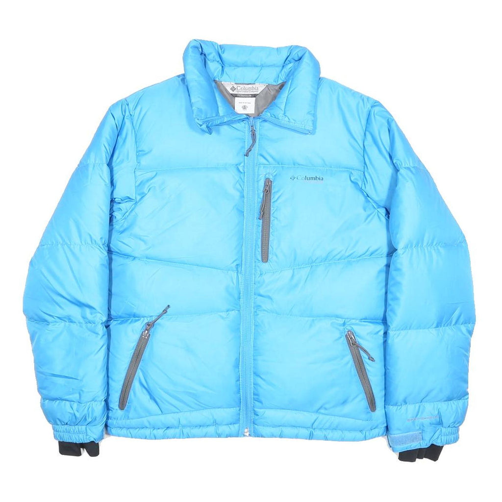 COLUMBIA Boys Blue Jacket 15-16Y Polyester Puffer Zip Winter Outdoor Outerwear