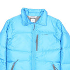 COLUMBIA Boys Blue Jacket 15-16Y Polyester Puffer Zip Winter Outdoor Outerwear