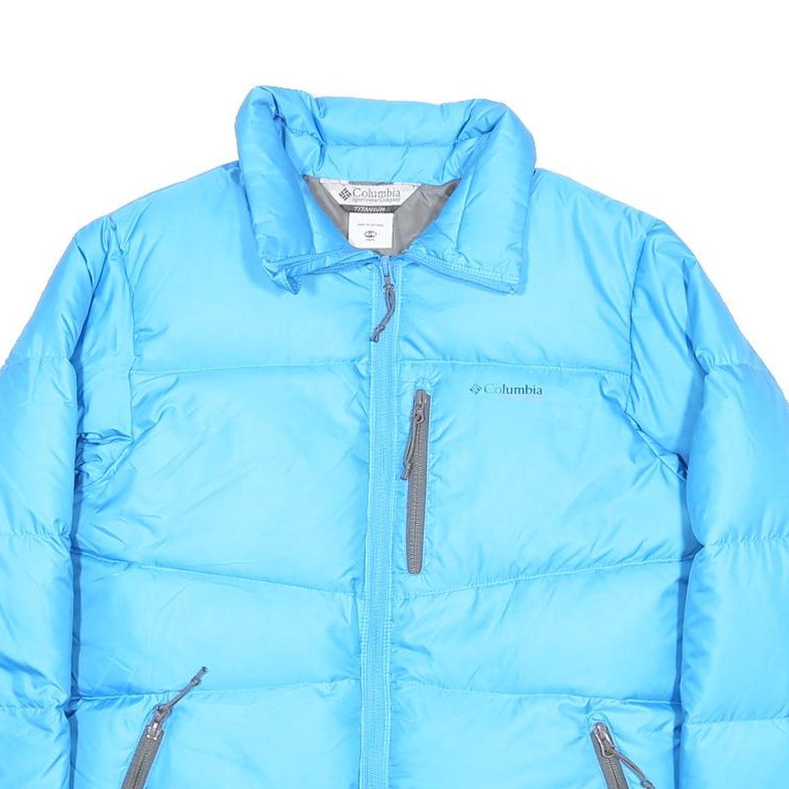 COLUMBIA Boys Blue Jacket 15-16Y Polyester Puffer Zip Winter Outdoor Outerwear