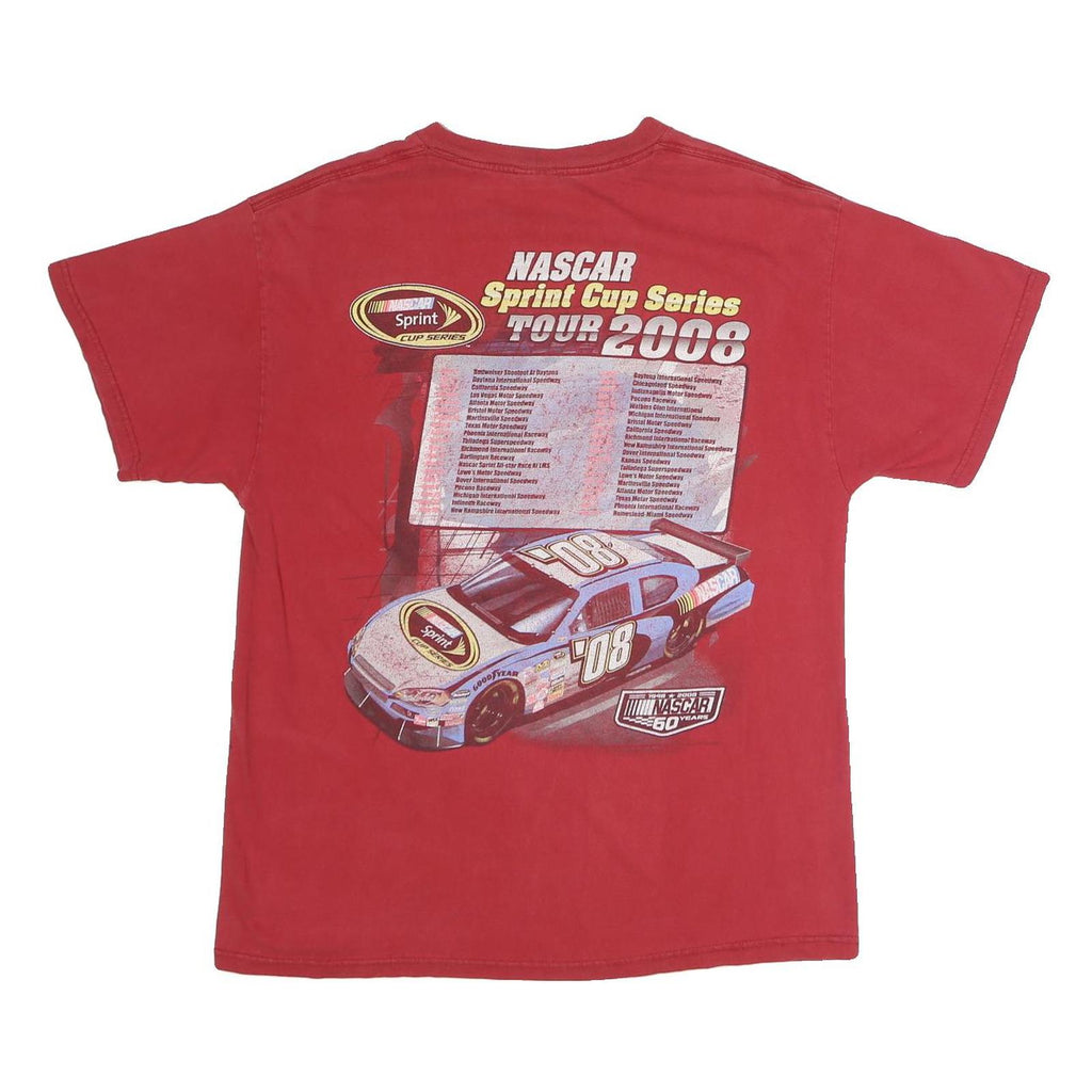 DELTA PRO WEIGHT Mens Red NASCAR Sprint Cup Series 2008 Graphic T-Shirt L Short