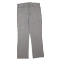 DICKIES Mens Regular Fit Grey Cotton Blend Denim W36 L30 Workwear Zip Jeans