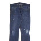 CARHARTT WIP Mens Regular Denim Jeans Blue W32 L32 Casual Zip Pocket