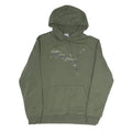 PUMA Mens Green Pullover Hoodie M Camouflage Logo Cotton Casual Sportswear