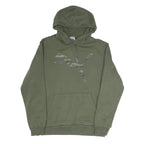PUMA Mens Green Pullover Hoodie M Camouflage Logo Cotton Casual Sportswear