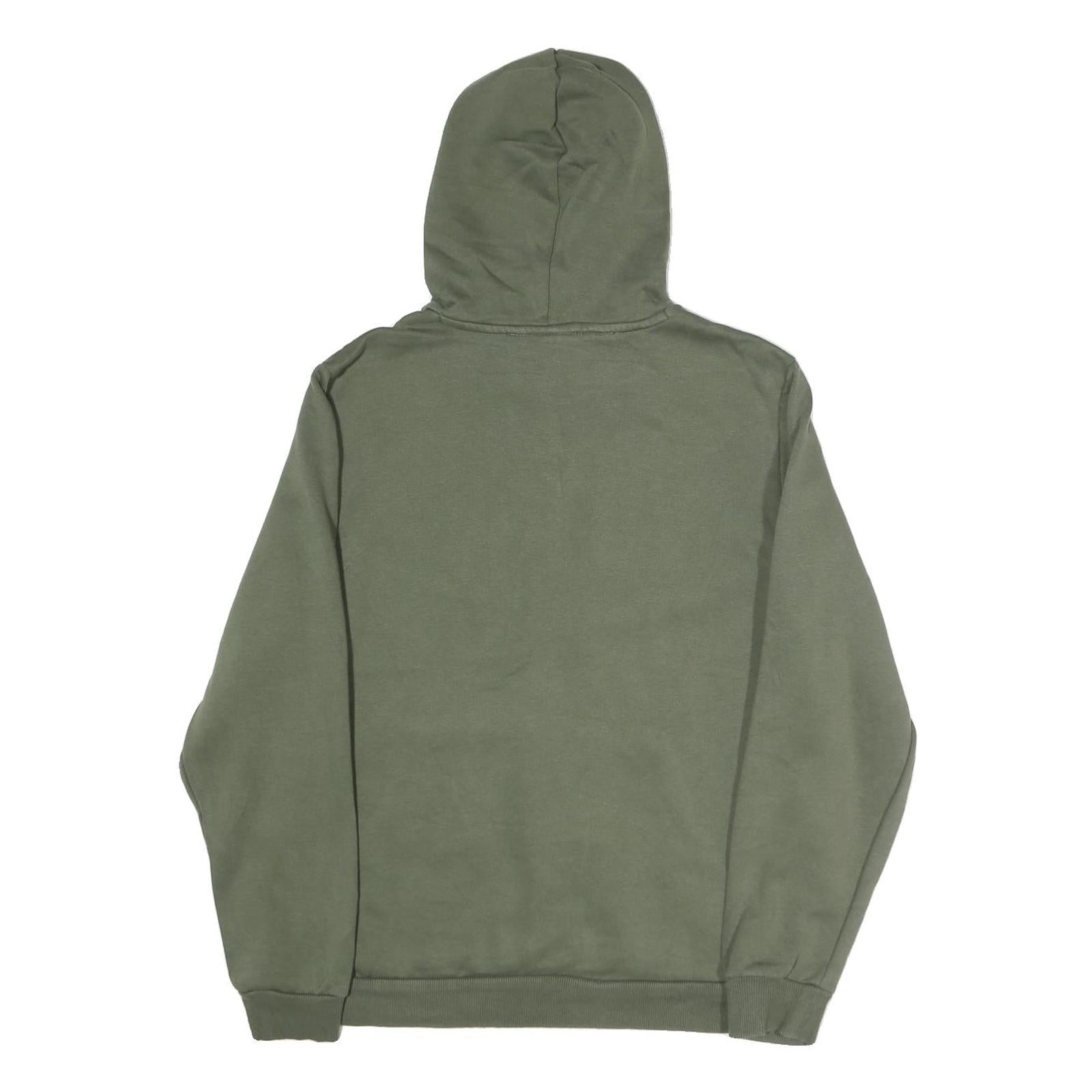 PUMA Mens Green Pullover Hoodie M Camouflage Logo Cotton Casual Sportswear