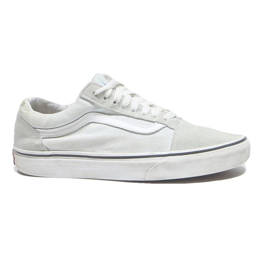 VANS Old Skool Womens Lace-Up Trainers White Canvas UK 5.5 Classic Skate